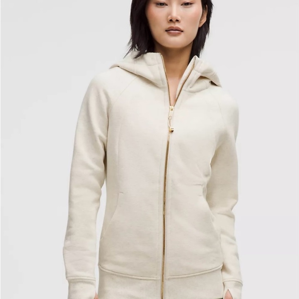 Lululemon Athletica Cream Zip-Up Hoodie